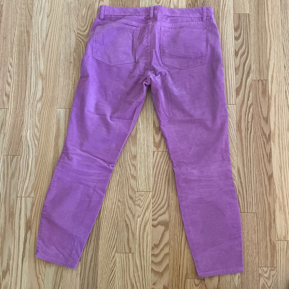 J Crew Women’s purple pink corduroy toothpick slim pants size 31 - Picture 3 of 5
